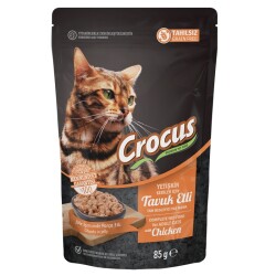 Crocus Tahılsız Kedi Tavuklu Pouch Jöleli Yaş Mama 85 G - CROCUS
