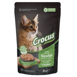 Crocus Tahılsız Yavru Kedi Tavuklu Pouch Jöleli Yaş Mama 85 G - CROCUS