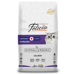 FELİCİA STERİLİSED SOMONLU AZ TAHILLI HYPOALLERGENİC KEDİ MAMASI - FELİCİA