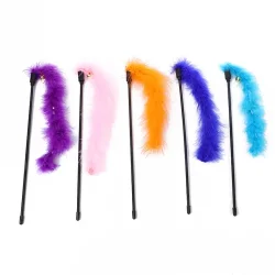 PLASTİK ÇUBUK KEDİ OLTASI TÜYLÜ - 1