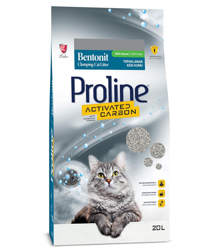 PROLİNE AKTİF KARBONLU KEDİ KUMU 20 LT - 1