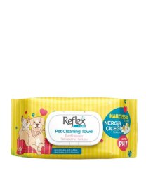 REFLEX CARE EVCİL HAYVANLAR İÇİN ÇOK AMAÇLI HİJYENİK TEMİZLEME HAVLUSU 50'Lİ NERGİS ÇİÇEĞİ KOKULU - Reflex Plus