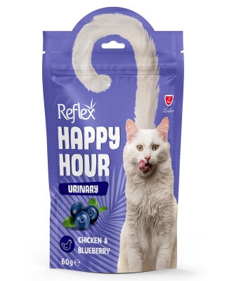 REFLEX HAPPY HOUR ÜRİNER SİSTEM DESTEKLEYİCİ KEDİ ÖDÜL MAMASI 60 GR - Reflex Plus