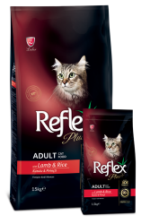 Reflex Plus Kuzu Etli ve Pirinçli Yetişkin Kedi Maması - Reflex Plus