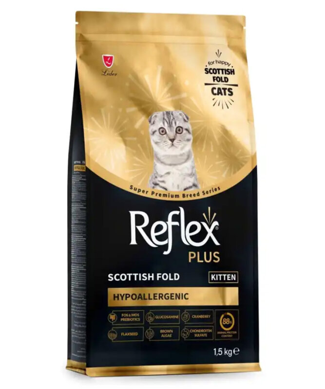 REFLEX PLUS SCOTTISH FOLD YAVRU KEDİ MAMASI 1,5 KG - 1