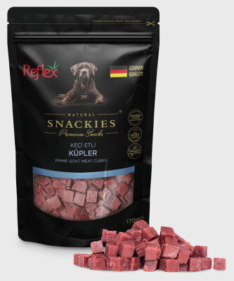 REFLEX SNACKIES KEÇİ ETLİ KÜPLER 170 GR - Reflex Plus