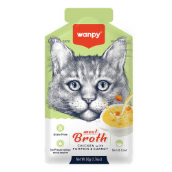 Wanpy Kediler için Bal Kabağı & Havuçlu Tavuk Eti Çorbası 50g - 1
