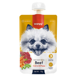 Wanpy Taze Sığır Etli&Havuçlu Köpek Et Ezmesi 90 gr - WANPY