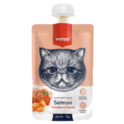 Wanpy Taze Somonlu&Tavuklu Kedi Et Ezmesi 90 gr - WANPY