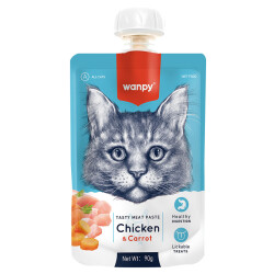Wanpy Taze Tavuklu&Havuçlu Kedi Et Ezmesi 90 gr - WANPY