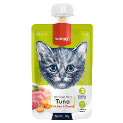 Wanpy Taze Ton Balıklı&Tavuklu Kedi Et Ezmesi 90 gr - WANPY