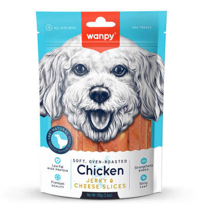 Wanpy Yumuşak Tavuk & Peynir Dilimleri 100g Köpek Ödülü - 1